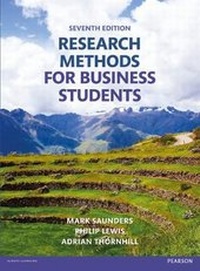 Enlarge image Cover: Research Methods for Business Students - Pearson Education Limited