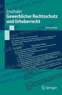 Abbildung von: Gewerblicher Rechtsschutz und Urheberrecht - Springer