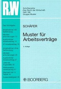 Abbildung von: Muster für Arbeitsverträge - Boorberg