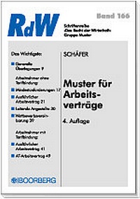 Abbildung von: Muster für Arbeitsverträge - Boorberg