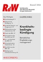 Bild: Krankheitsbedingte Kündigung - Boorberg