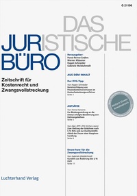 Abbildung von: JurBüro - Das Juristische Büro  - Luchterhand