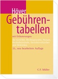 Cover: Geb&uuml;hrentabellen - C.F. M&uuml;ller