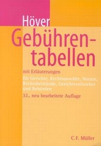 Enlarge image Cover: Gebührentabellen - C.F. Müller