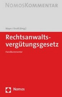 Bild vergrößern Bild: Rechtsanwaltsvergütungsgesetz - Nomos