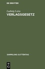 Cover: Verlagsgesetz - De Gruyter