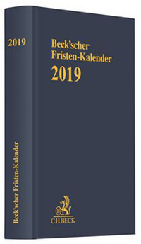 Abbildung von: Beck'scher Fristen-Kalender 2019 - C.H.BECK
