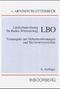 Abbildung von: Landesbauordnung für Baden-Württemberg - LBO Textausgabe - Boorberg
