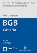 Cover: B&uuml;rgerliches Gesetzbuch Erbrecht - Nomos