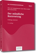 Cover: Der m&uuml;ndliche Kurzvortrag - Sch&auml;ffer-Poeschel