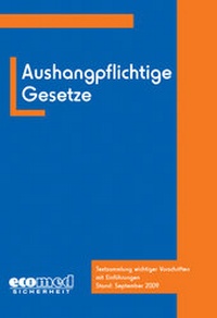 Bild vergrößern Bild: Aushangpflichtige Gesetze - ecomed Storck