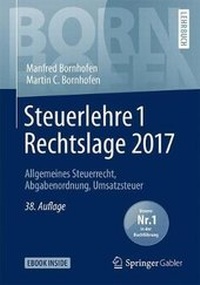 Abbildung von: Steuerlehre 1 Rechtslage 2017 - Springer Gabler