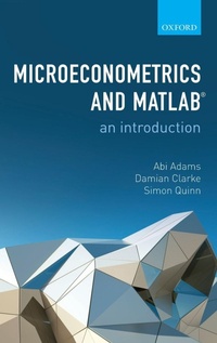 Enlarge image Cover: Microeconometrics and MATLAB: An Introduction - Oxford University Press