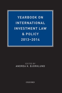 Abbildung von: Yearbook on International Investment Law & Policy, 2013-2014 - Oxford University Press Inc