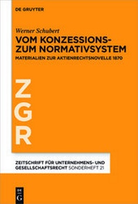 Abbildung von: Vom Konzessions- zum Normativsystem - De Gruyter