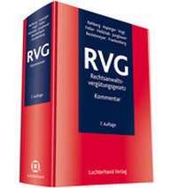 Abbildung von: RVG - Rechtsanwaltsvergütungsgesetz - Luchterhand