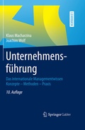 Cover: Unternehmensf&uuml;hrung - Springer Gabler