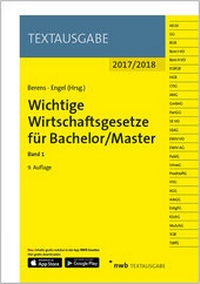 Bild vergrößern Bild: Wichtige Wirtschaftsgesetze für Bachelor/Master, Band 1 - NWB