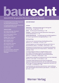 Abbildung von: BauR Baurecht - Werner
