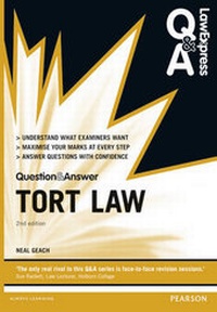 Enlarge image Cover: Law Express Question and Answer: Tort Law - Pearson Education Limited