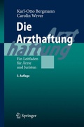 Cover: Die Arzthaftung - Springer