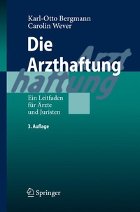 Enlarge image Cover: Die Arzthaftung - Springer