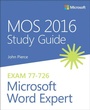 Cover: MOS 2016 Study Guide for Microsoft Word Expert - Microsoft Press