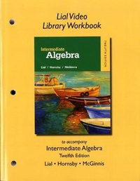 Enlarge image Cover: Lial Video Library Workbook for Intermediate Algebra - Pearson
