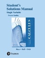 Cover: Student Solutions Manual for Thomas' Calculus, Single Variable - Pearson
