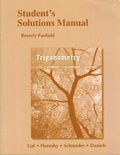 Cover: Student's Solutions Manual for Trigonometry - Pearson
