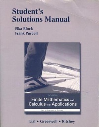 Enlarge image Cover: Student's Solutions Manual for Finite Mathematics and Calculus with Applications - Pearson