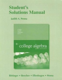 Enlarge image Cover: Student Solutions Manual for College Algebra - Pearson