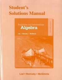 Enlarge image Cover: Student Solutions Manual for Beginning and Intermediate Algebra - Pearson