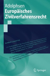 Abbildung von: Europäisches Zivilverfahrensrecht - Springer