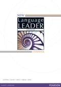Cover: New Language Leader Advanced Coursebook - Pearson Longman