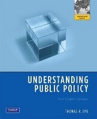 Enlarge image Cover: Understanding Public Policy - Pearson