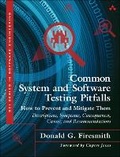 Cover: Common System and Software Testing Pitfalls - Addison Wesley