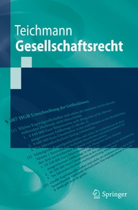 Abbildung von: Gesellschaftsrecht - Springer