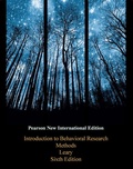 Cover: Introduction to Behavioral Research Methods - Pearson Education Limited