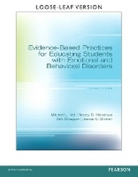 Enlarge image Cover: Evidence-Based Practices for Educating Students with Emotional and Behavioral Disorders - Pearson