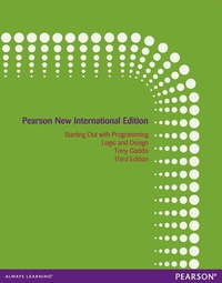 Enlarge image Cover: Starting Out with Programming Logic and Design - Pearson Education Limited