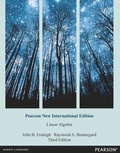 Cover: Linear Algebra - Pearson Education Limited