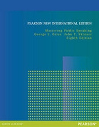 Enlarge image Cover: Mastering Public Speaking Pearson New International Edition, plus MyCommunicationLab without eText - Pearson Education Limited