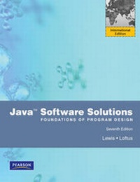 Enlarge image Cover: Java: Software Solutions Foundations of Program Design - Pearson Education Limited