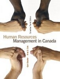 Enlarge image Cover: Human Resources Management in Canada, Canadian Tenth Edition - Prentice-Hall (Canada)
