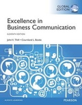 Cover: Excellence in Business Communication with MyBCommLab, Global Edition - Pearson Education Limited