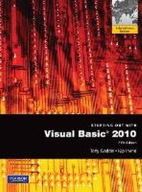 Abbildung von: Starting Out With Visual Basic 2010 - Pearson