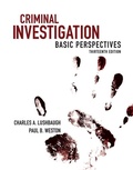 Cover: Criminal Investigation: Basic Perspectives - Pearson