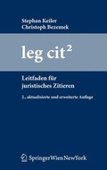 Cover: leg cit&sup2; - Springer