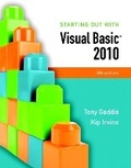 Cover: Starting Out With Visual Basic 2010 - Pearson